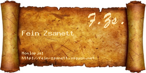 Fein Zsanett névjegykártya